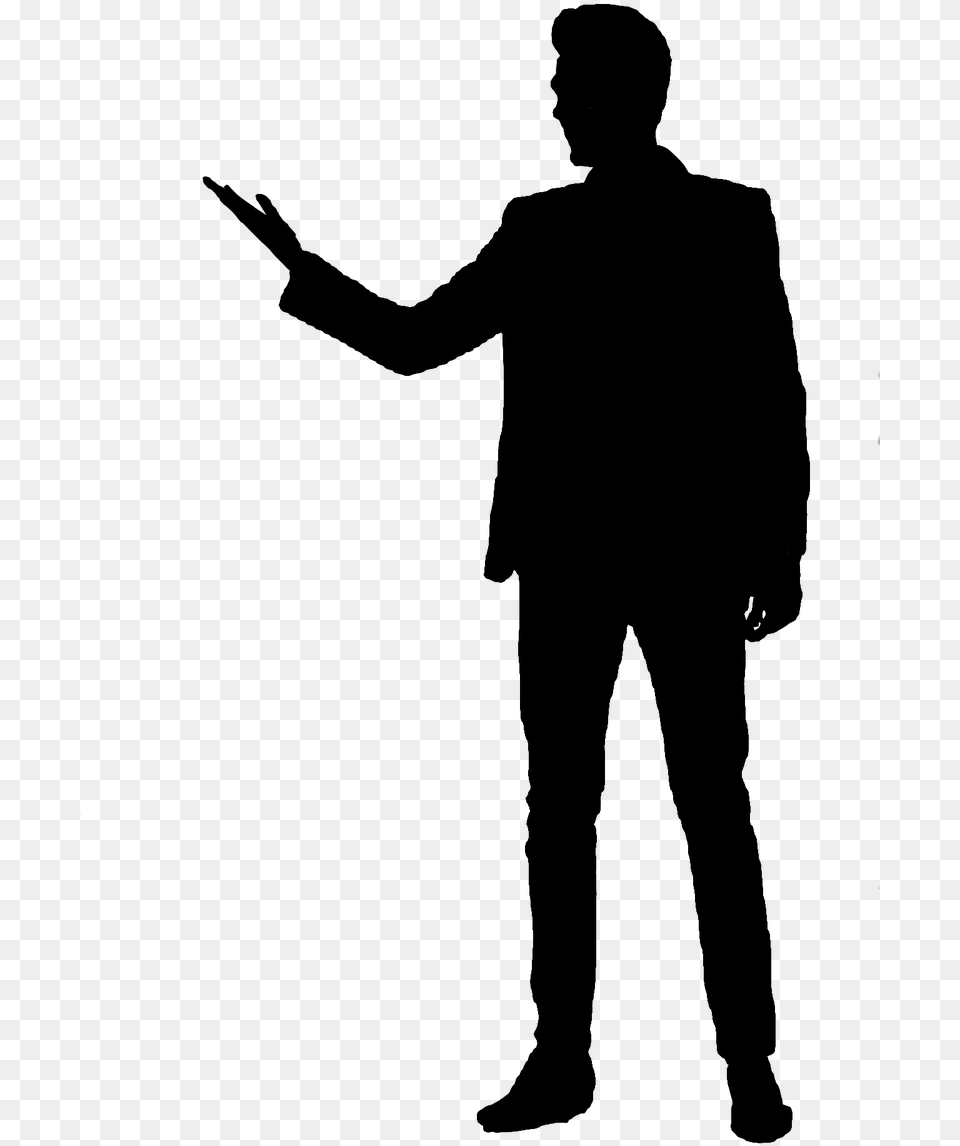 Transparent Man Standing Clipart Transparent Man Standing Silhouette, Gray Png Image