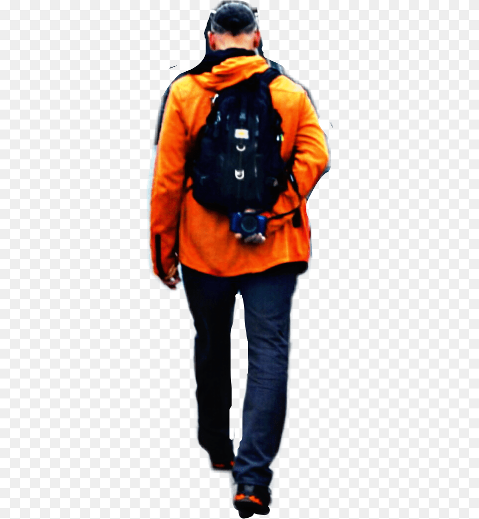 Transparent Man Walking Away Person Walking Away, Bag, Clothing, Coat, Jacket Free Png Download