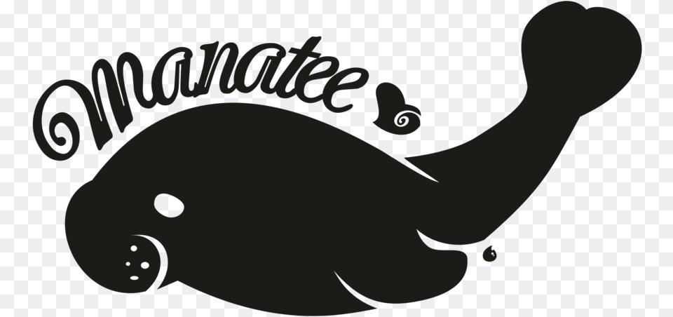 Manatee Black And White Manatee Vector, Animal, Mammal Free Transparent Png