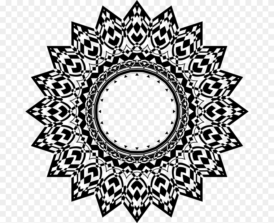 Transparent Mandala Design, Gray Png Image