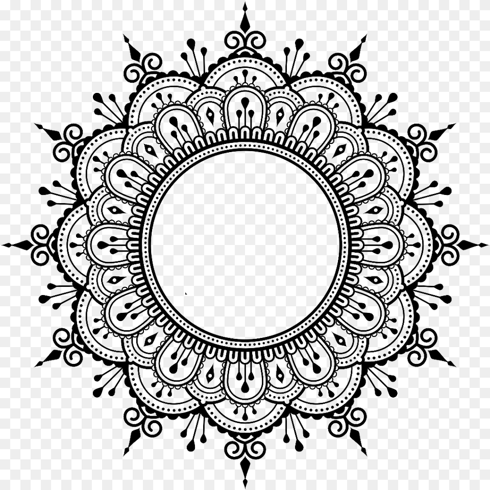 Mandala Design, Gray Free Transparent Png