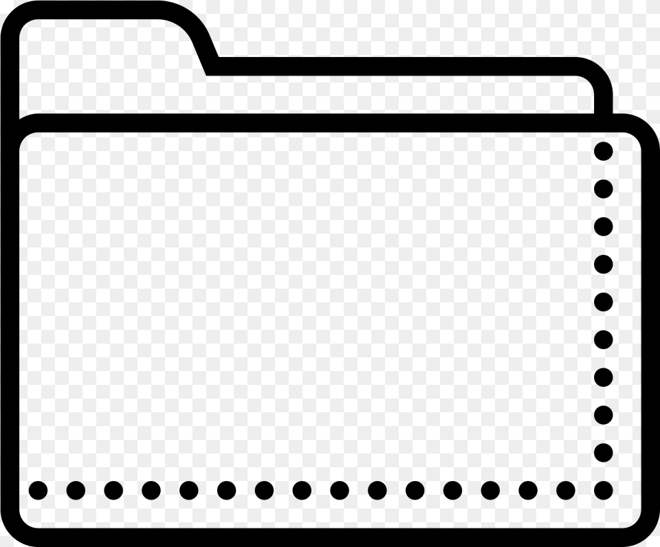 Transparent Manilla Folder Line Art, Gray Png Image