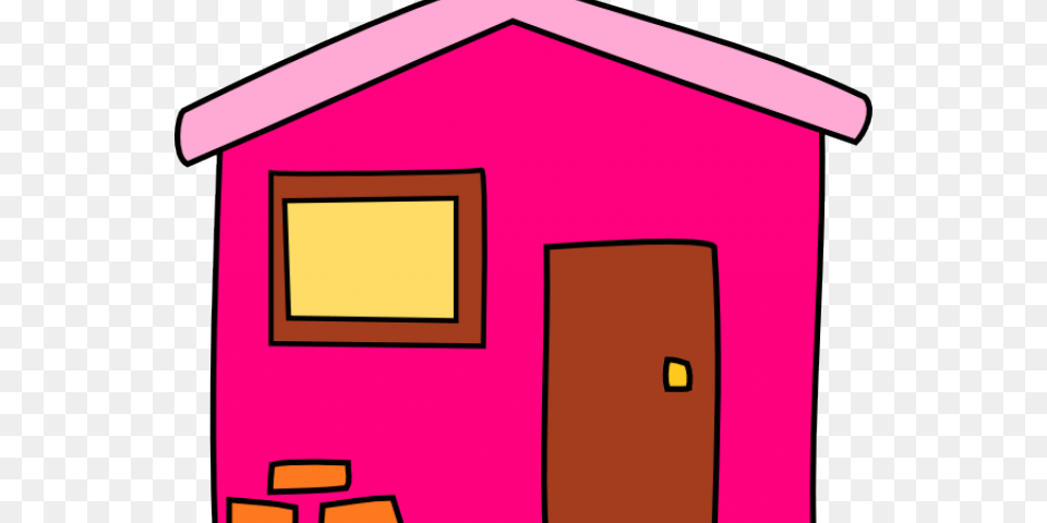 Transparent Mansion Clipart Cartoon Pink House, Architecture, Outdoors, Nature, Hut Png Image