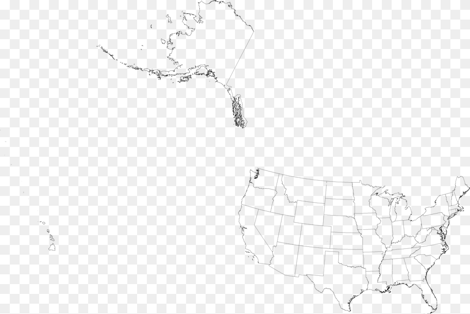 Transparent Map Of United States, Chart, Plot, Atlas, Diagram Png Image