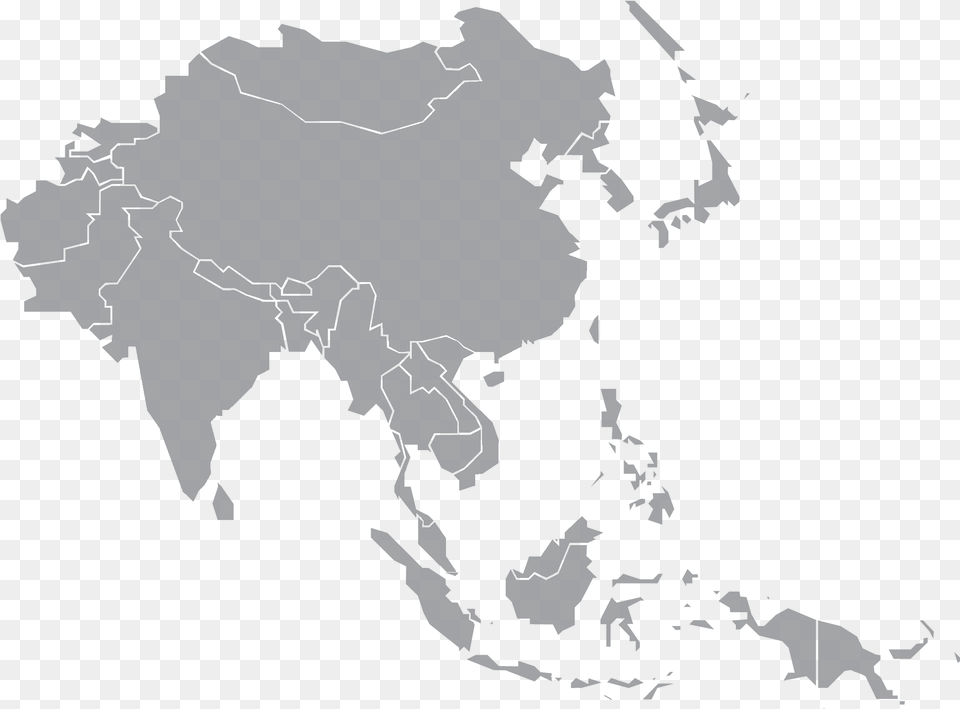 Transparent Map Of World Southeast Asia Map Grey, Chart, Plot, Atlas, Diagram Png Image