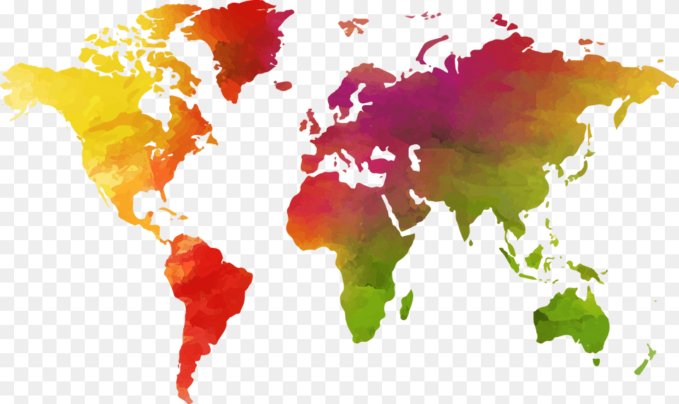 Mapa Mundi Watercolor World Map Vector, Chart, Plot, Person, Face Free Transparent Png