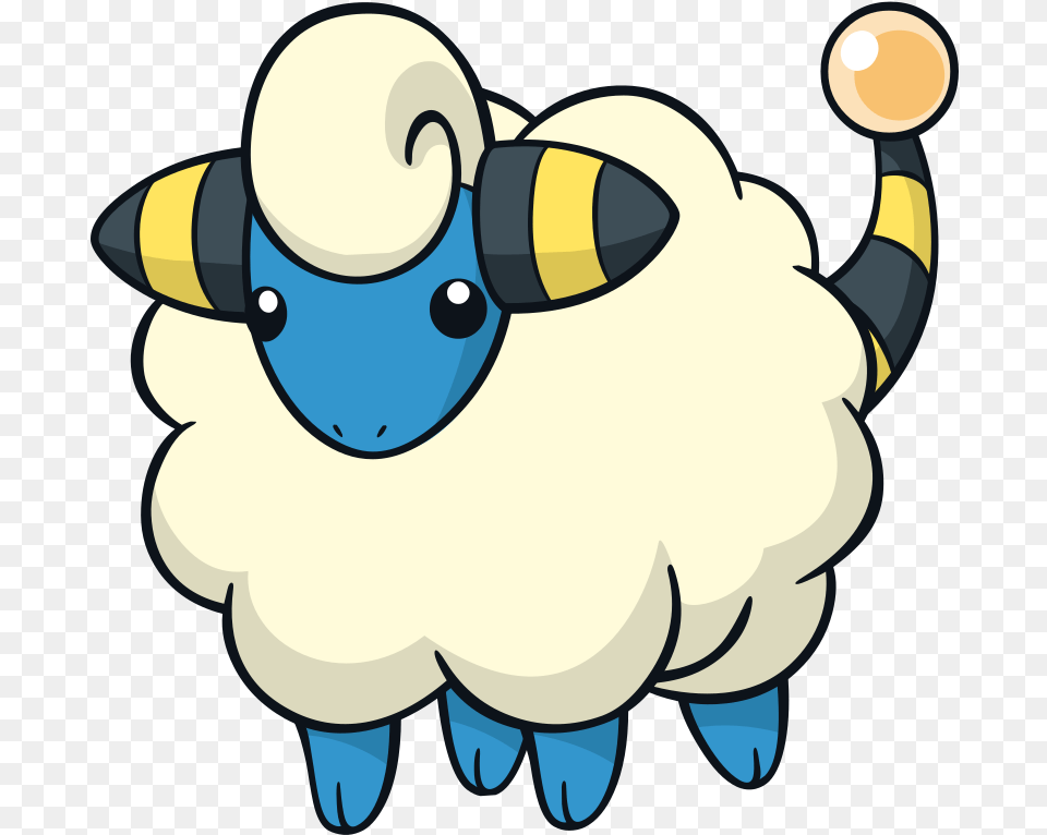 Transparent Mareep Pokemon Mareep Shiny, Animal, Livestock, Mammal, Sheep Free Png