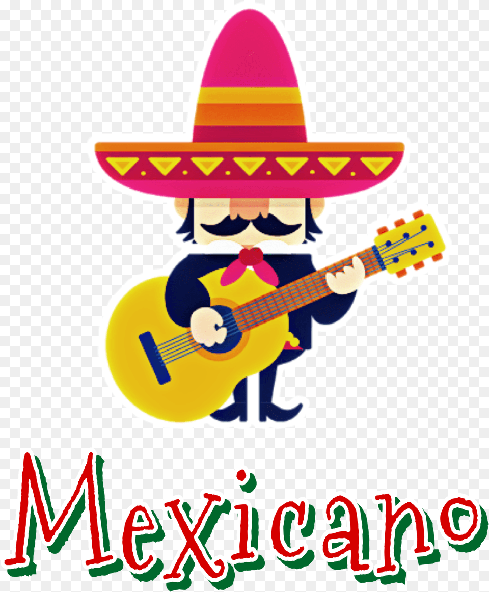Transparent Mariachi Clipart, Clothing, Guitar, Hat, Musical Instrument Free Png