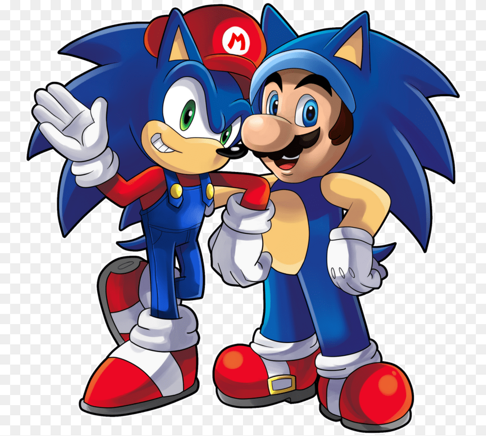 Transparent Mario And Sonic Mario And Sonic Combined, Face, Head, Person, Baby Png