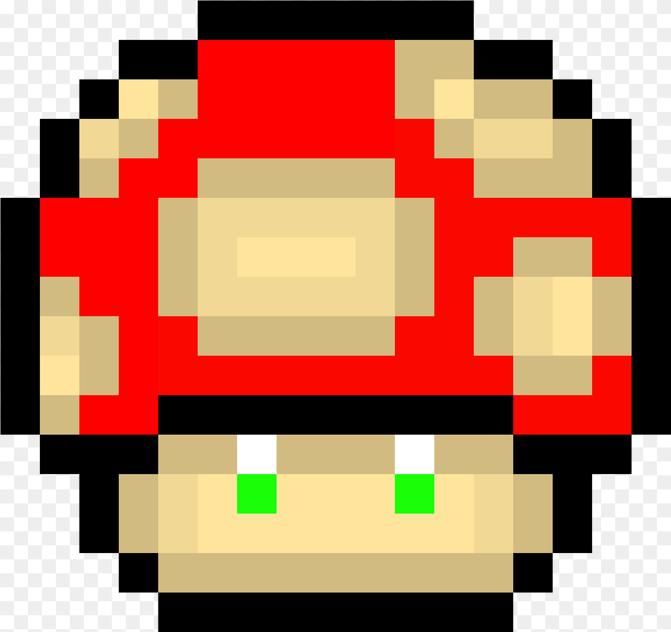 Transparent Mario Mushroom Super Mario Pixel Art, First Aid Png Image