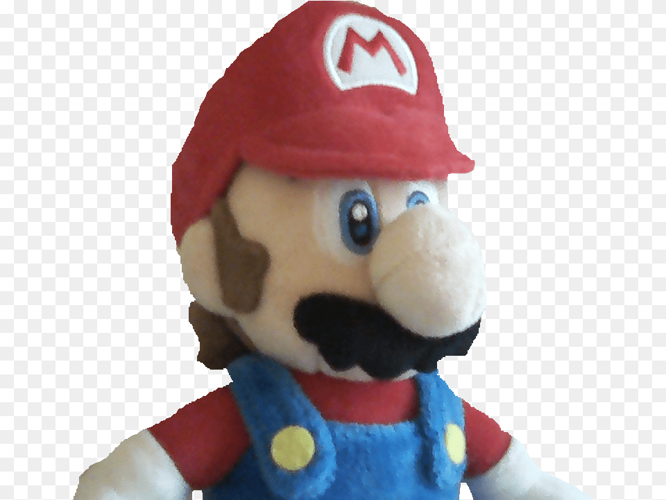 Mario Plush Figurine, Baby, Person, Face, Head Free Transparent Png