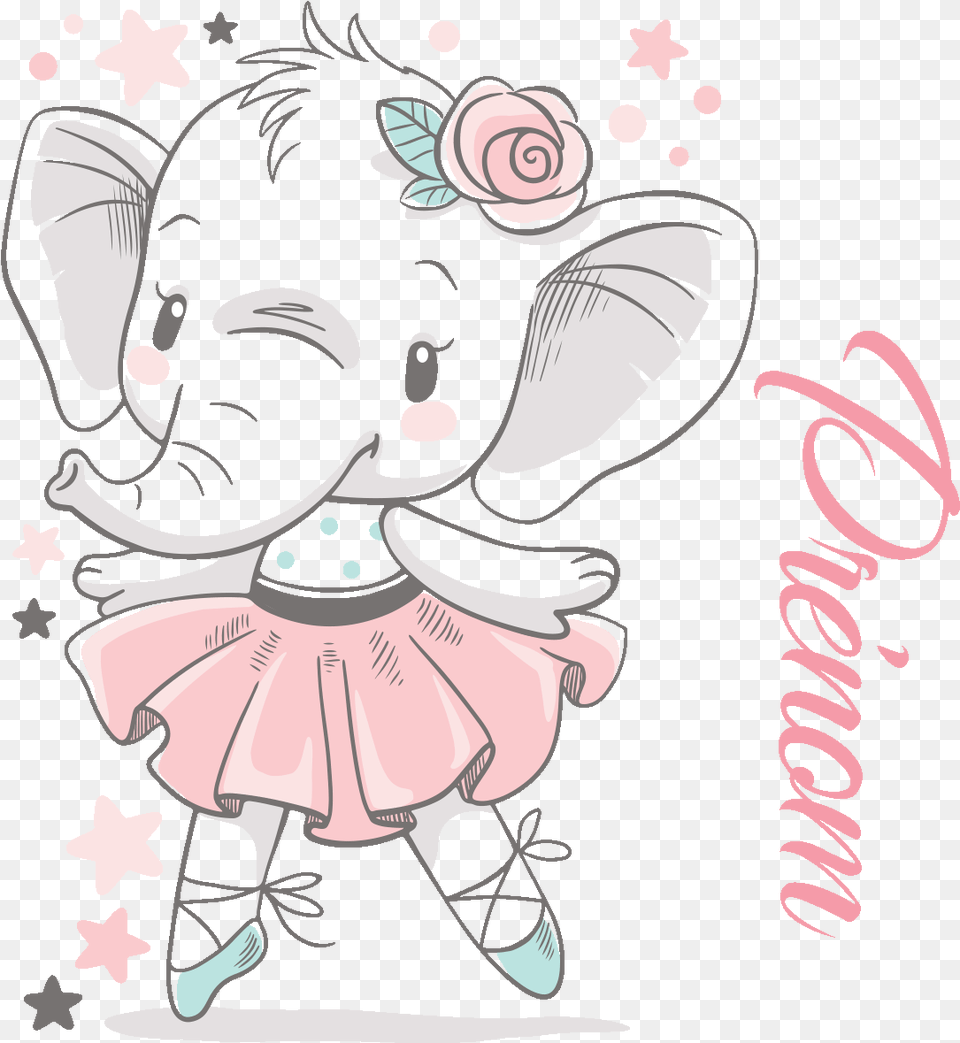 Transparent Mariposas Volando Cute Baby Elephant Pictures Cartoon, Book, Comics, Publication, Art Free Png