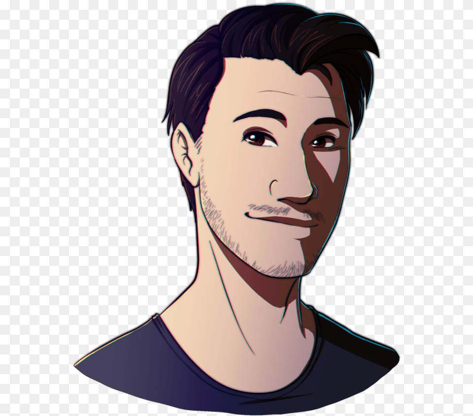 Markiplier Pewdiepie A Drawing, Adult, Person, Neck, Man Free Transparent Png