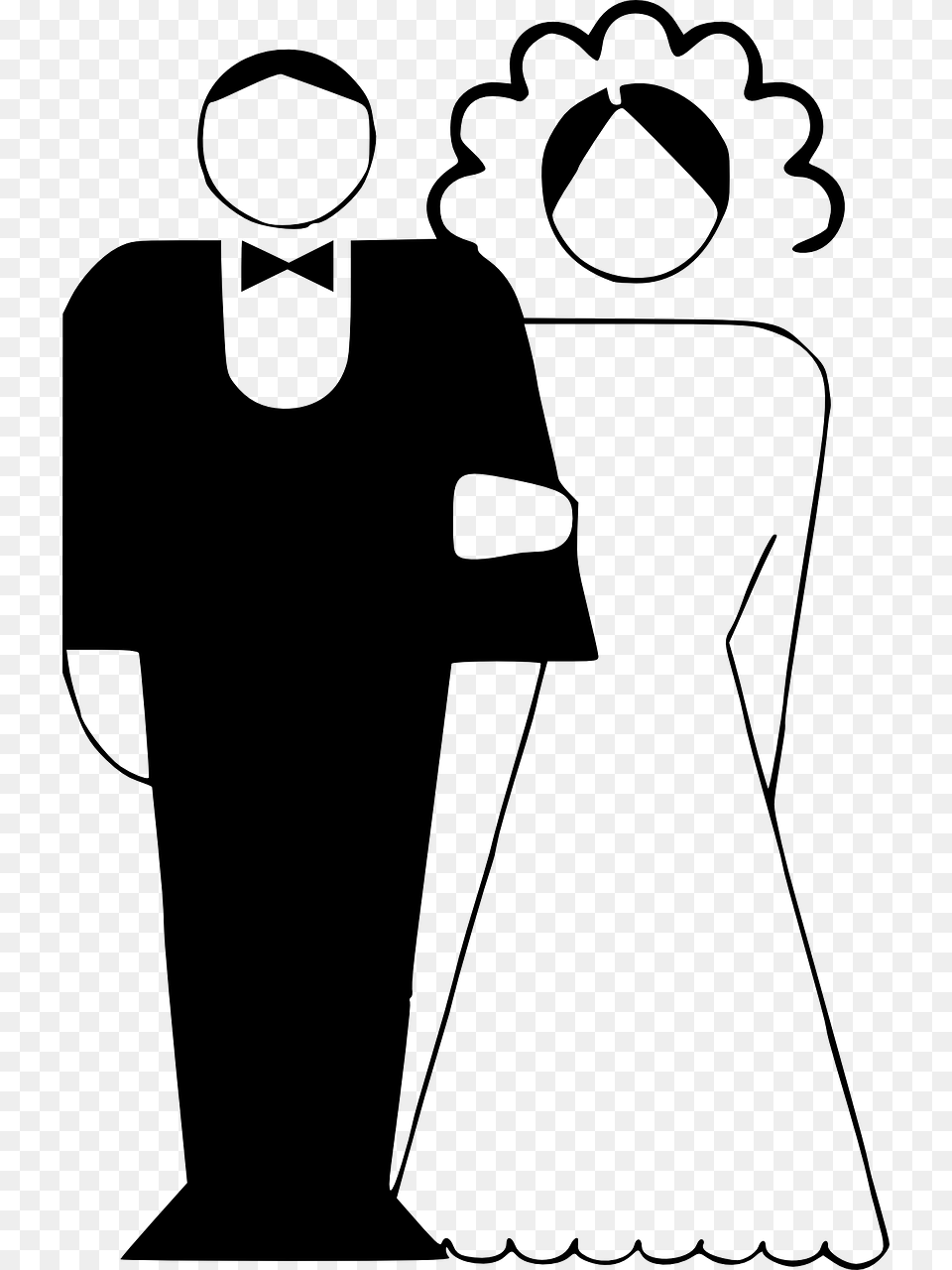 Transparent Married Couple Marriage Black And White, Gray Free Png