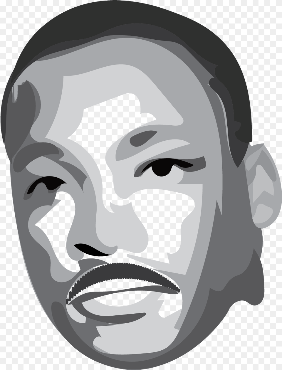 Transparent Martin Luther King Day Clipart Mlk Drawing Transparent, Stencil, Face, Head, Person Free Png Download