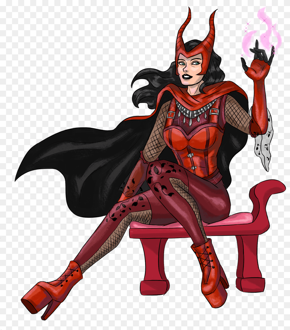 Transparent Marvel Scarlet Witch Comic, Adult, Publication, Person, Female Free Png