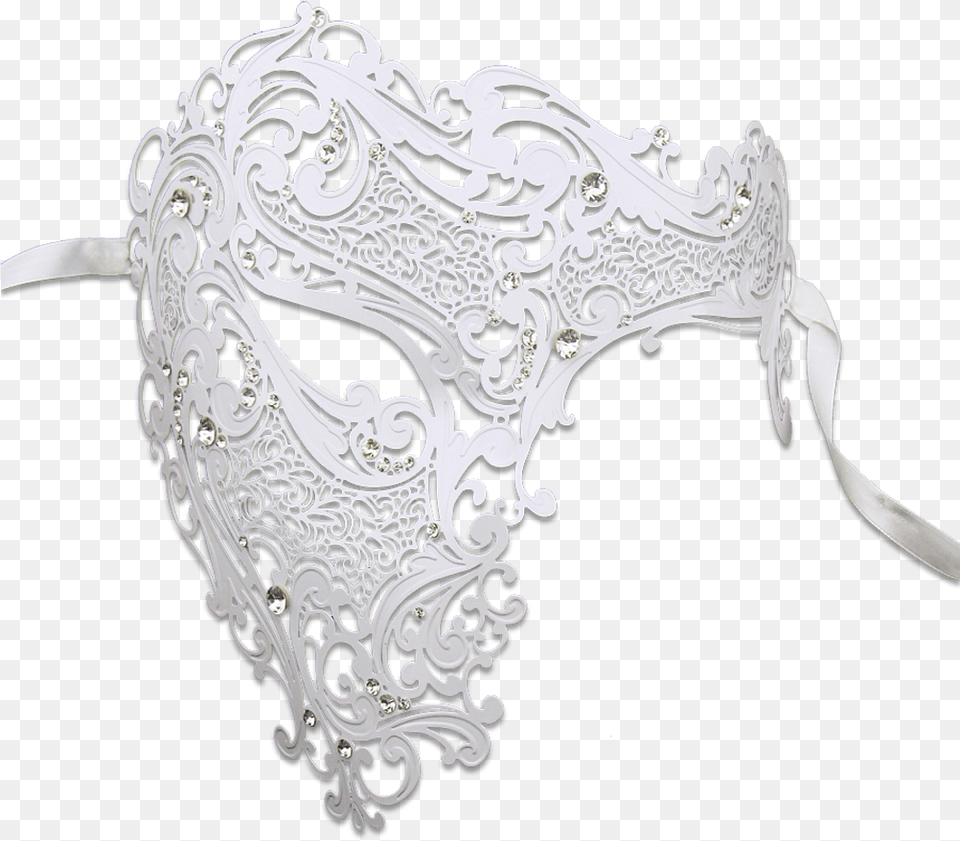 Transparent Masquerade Mask Half Face Silver Masquerade Mask, Accessories, Jewelry Free Png Download