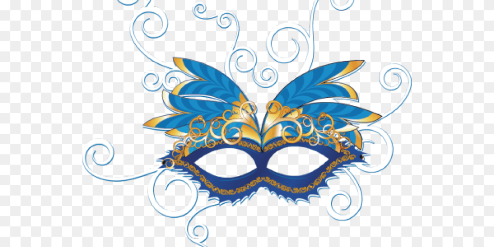 Transparent Masquerade Mask Transparent Blue Masquerade Mask, Carnival, Pattern, Crowd, Person Free Png Download