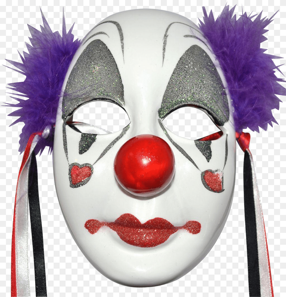 Transparent Masquerade Mask Transparent Clown Face Paint, Carnival, Person, Head Png Image