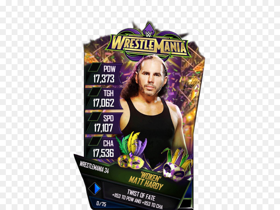 Transparent Matt Hardy Wwe Supercard Wrestlemania, Advertisement, Poster, Adult, Female Png