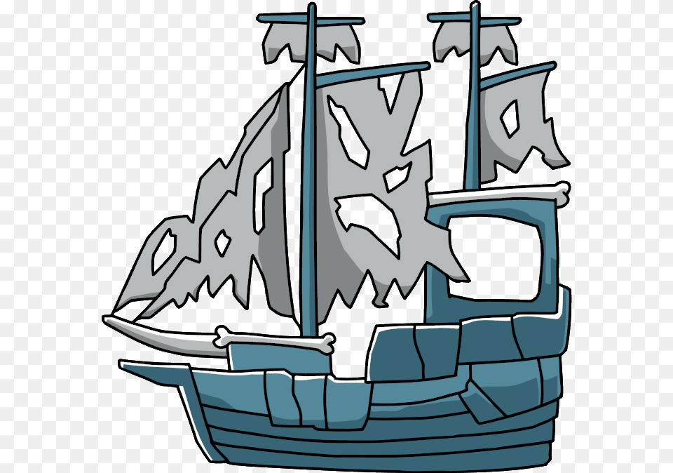 Transparent Mayor Clipart Ghost Pirate Ship Clipart, Boat, Sailboat, Transportation, Vehicle Free Png Download