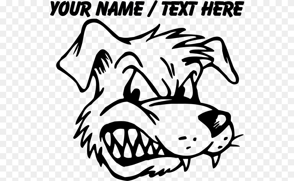 Transparent Mean Dog Clipart Cartoon Drawing Of A Angry Dog, Gray Free Png Download