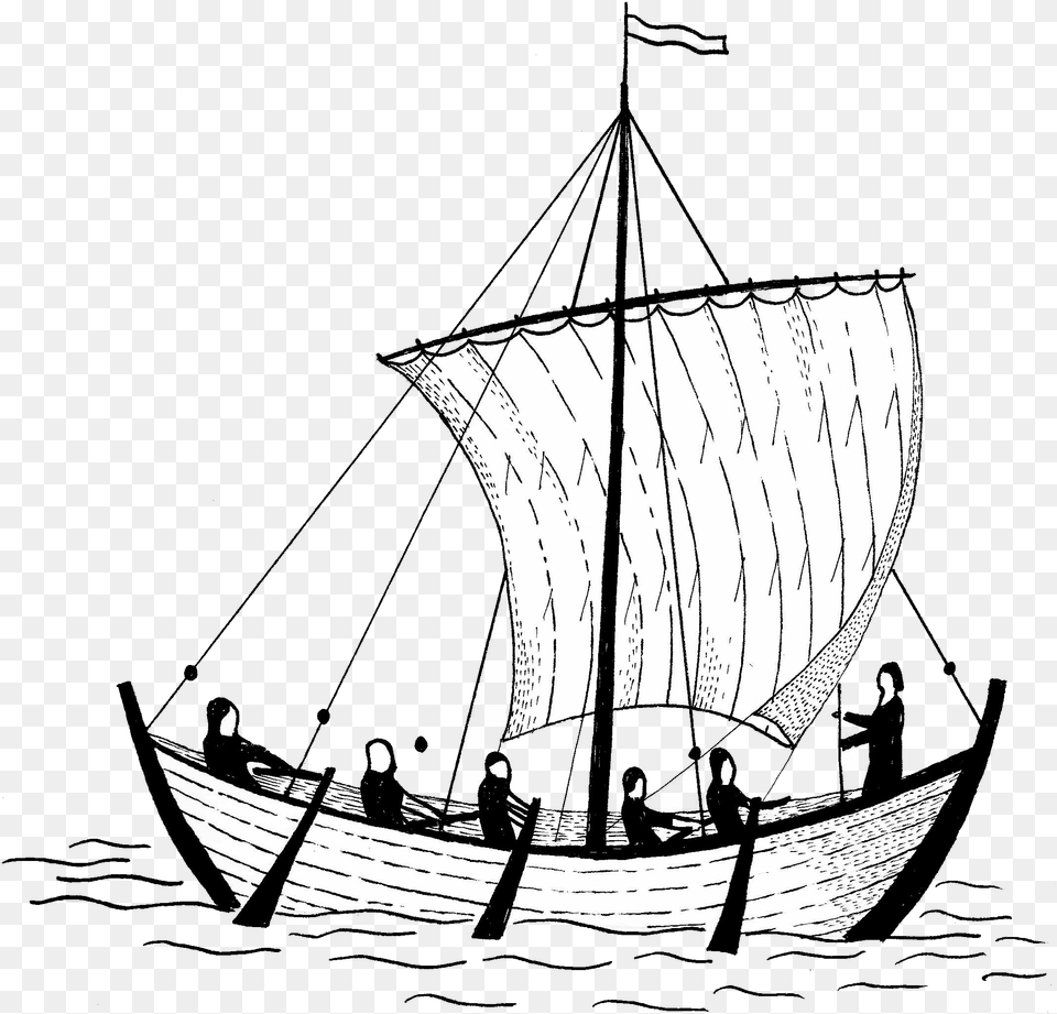 Transparent Medieval Ship, Boat, Sailboat, Transportation, Vehicle Png Image