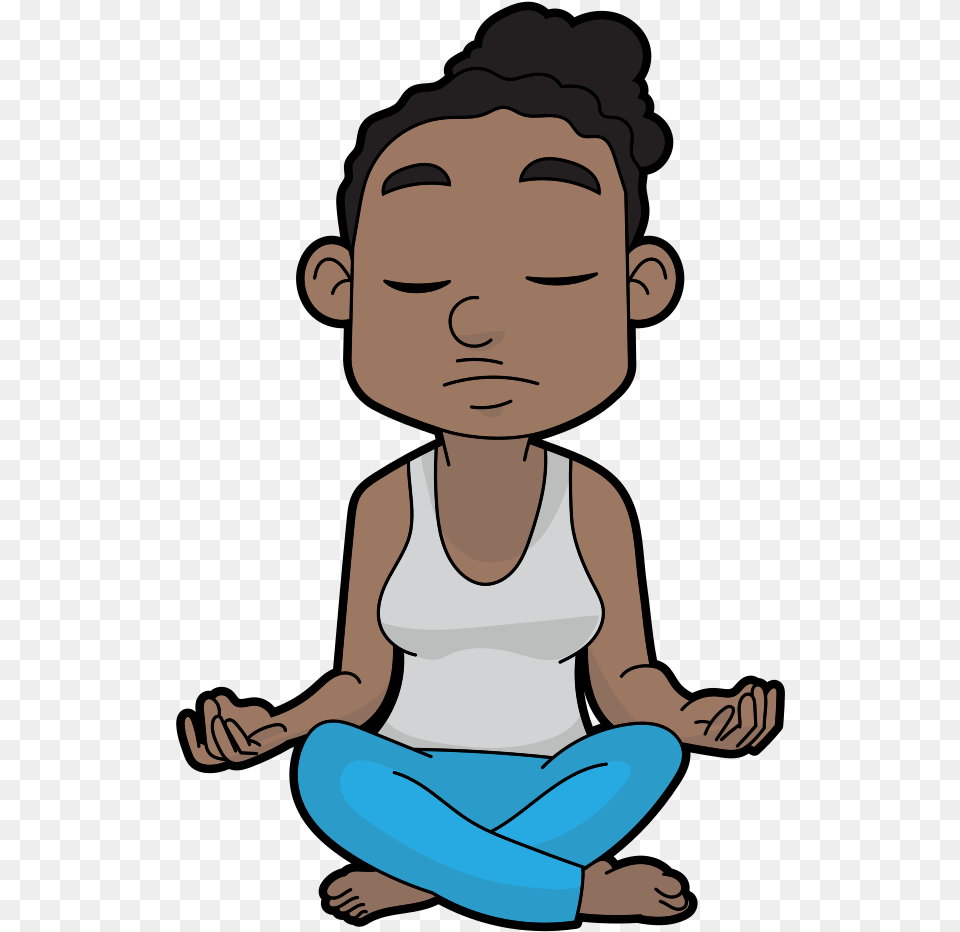 Transparent Meditation Meditation Cartoon Transparent, Baby, Person, Face, Head Png