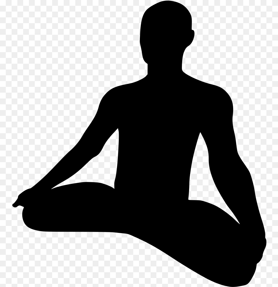 Transparent Meditation Sitting, Gray Free Png