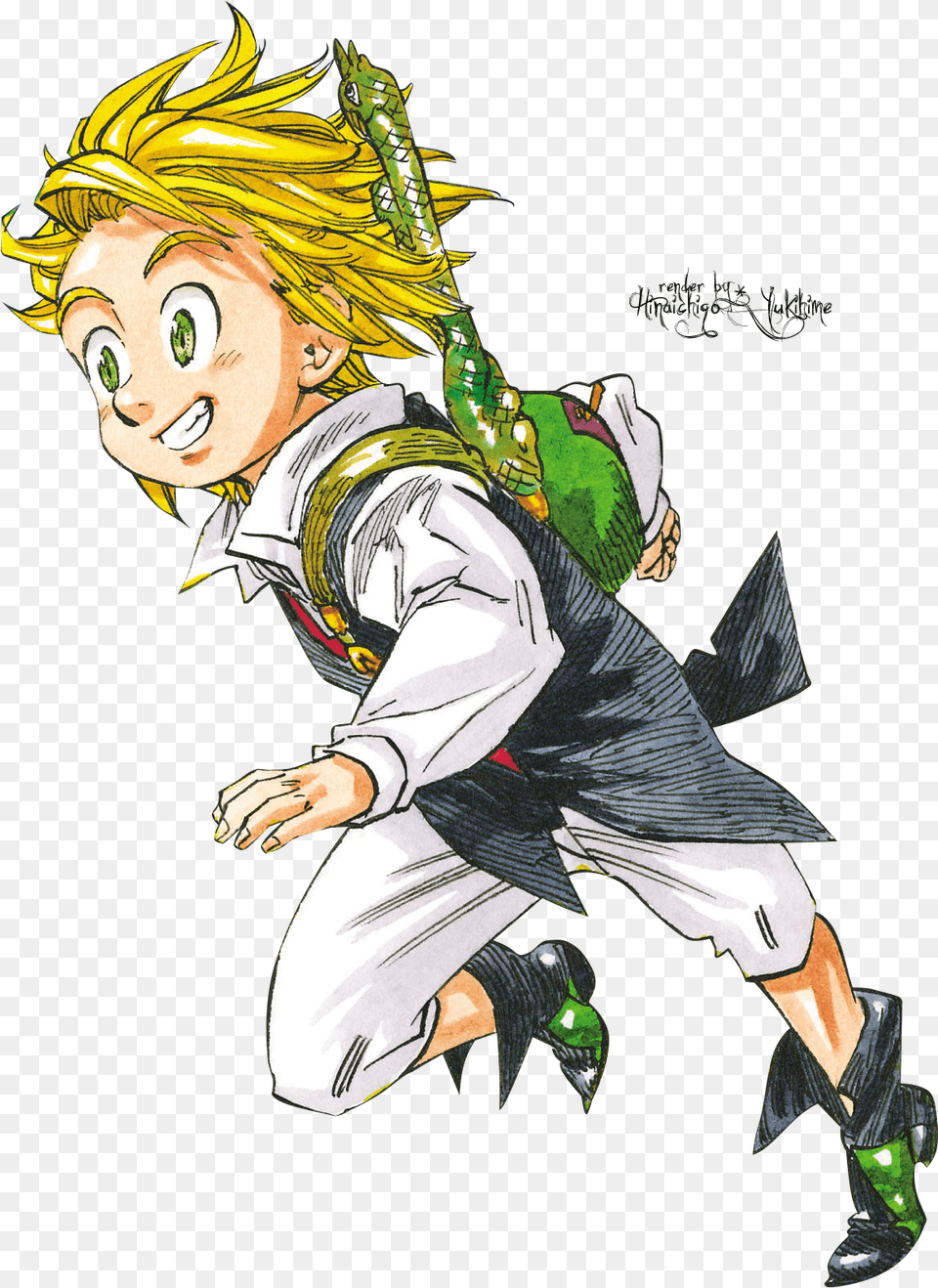 Transparent Meliodas Meliodas And Elizabeth Render, Book, Comics, Publication, Baby Free Png Download