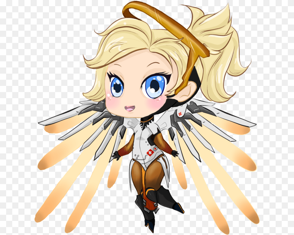 Transparent Mercy Mercy From Overwatch How To Draw Easy, Book, Comics, Publication, Baby Png Image