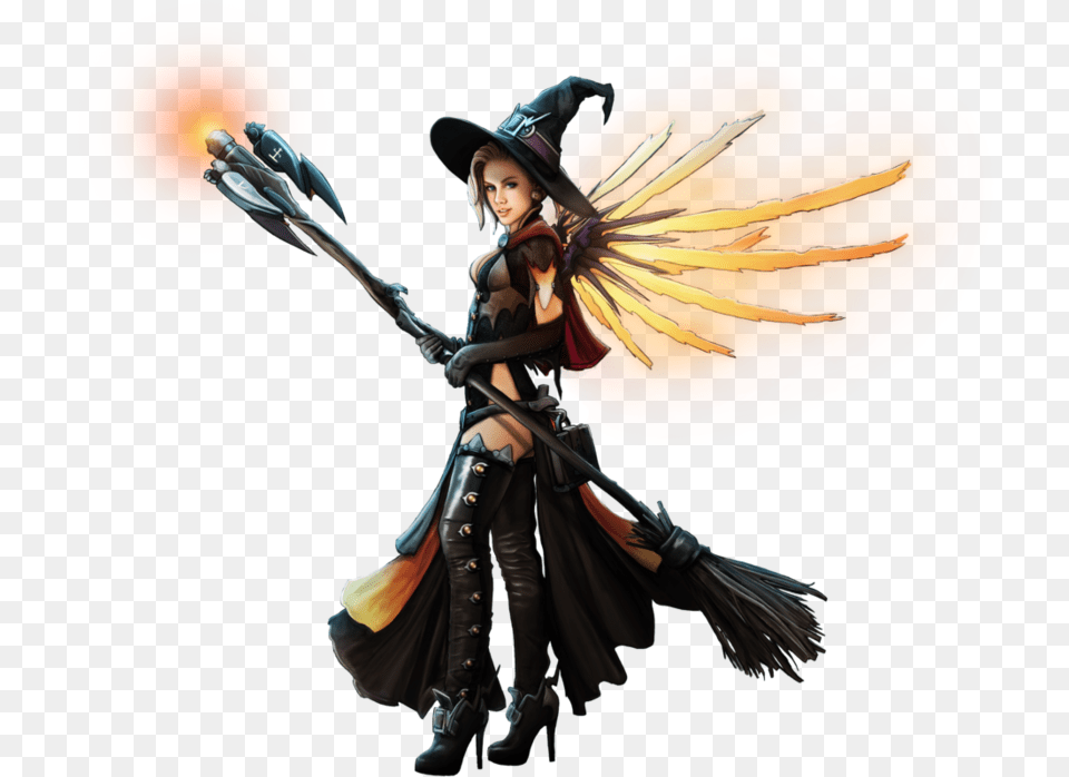 Transparent Mercy Witch Huge Freebie Download For Powerpoint Mercy Overwatch Transparent Background, Adult, Person, Female, Woman Png Image