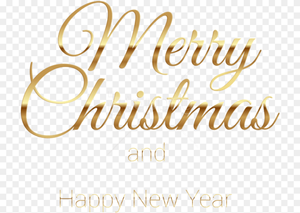 Merry Christmas Banner Merry Christmas And A Happy New Year Text, Calligraphy, Handwriting Free Transparent Png