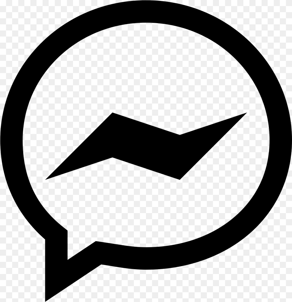 Transparent Messenger Logo Black Messenger Logo, Gray Png Image