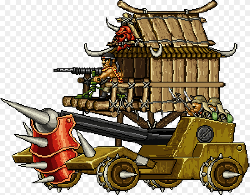 Transparent Metal Slug Commando 2 Games Soldier, Bulldozer, Machine, Cannon, Weapon Free Png