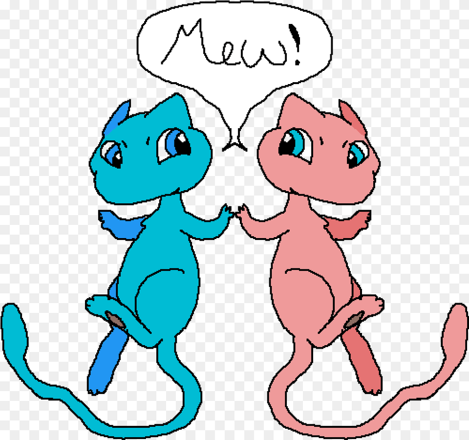 Transparent Mew Cartoon, Baby, Person, Animal, Pet Png Image