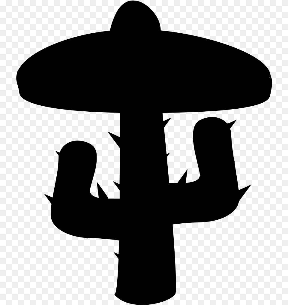 Transparent Mexican Hat Cinco De Mayo Silhouette, Gray Png Image