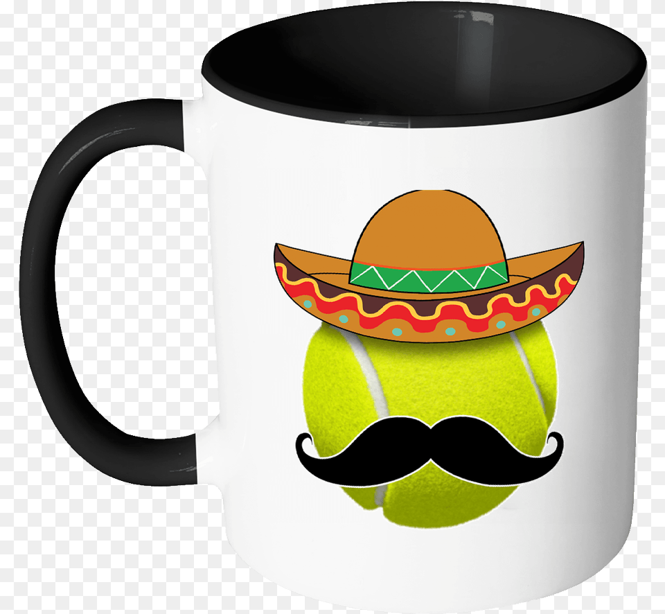 Transparent Mexican Moustache Design Mug, Clothing, Hat, Ball, Cup Free Png Download