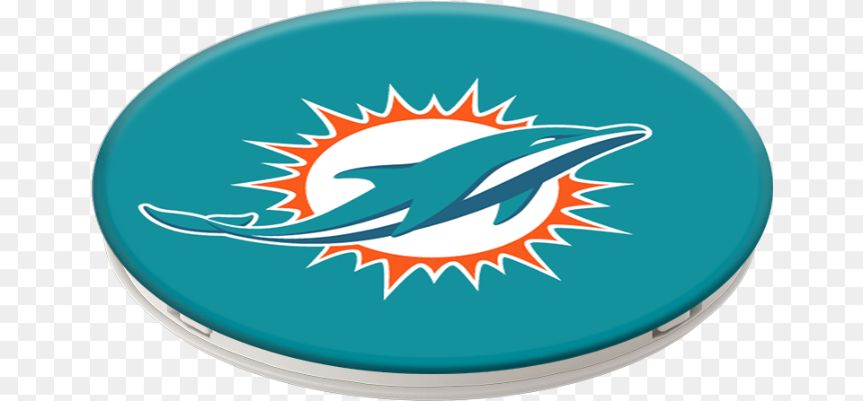 Miami Dolphin Clipart Miami Dolphins Popsockets, Logo, Symbol, Plate Free Transparent Png