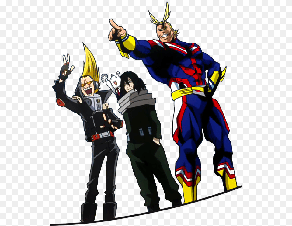 Transparent Mic Aizawa All Might Amp Nezu From The All Might Aizawa And Present Mic, Book, Comics, Publication, Adult Png Image