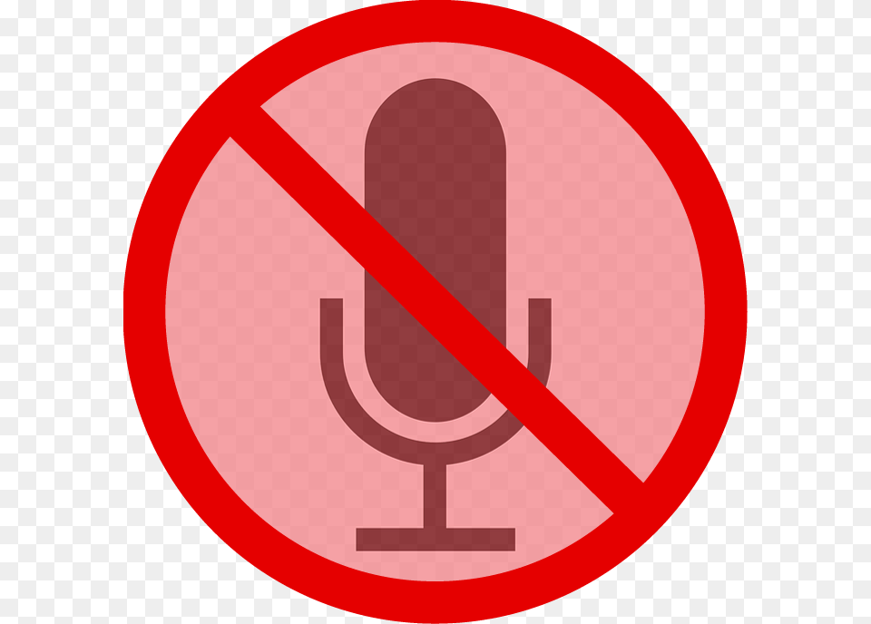 Mic Muted Mute Mic, Sign, Symbol, Road Sign Free Transparent Png