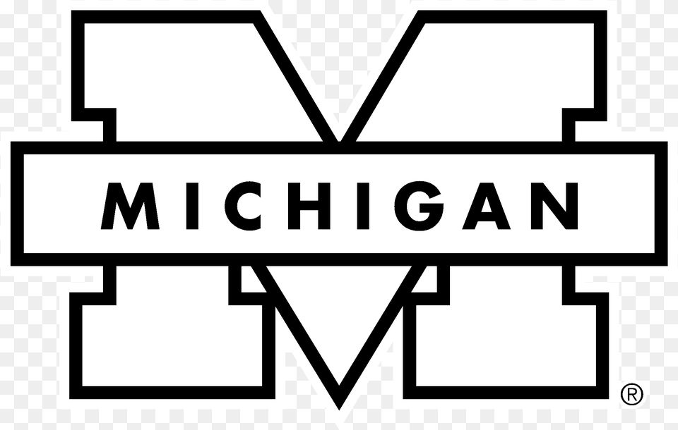 Transparent Michigan Wolverines Logo Michigan Wolverines Logo Black And White, Symbol Free Png