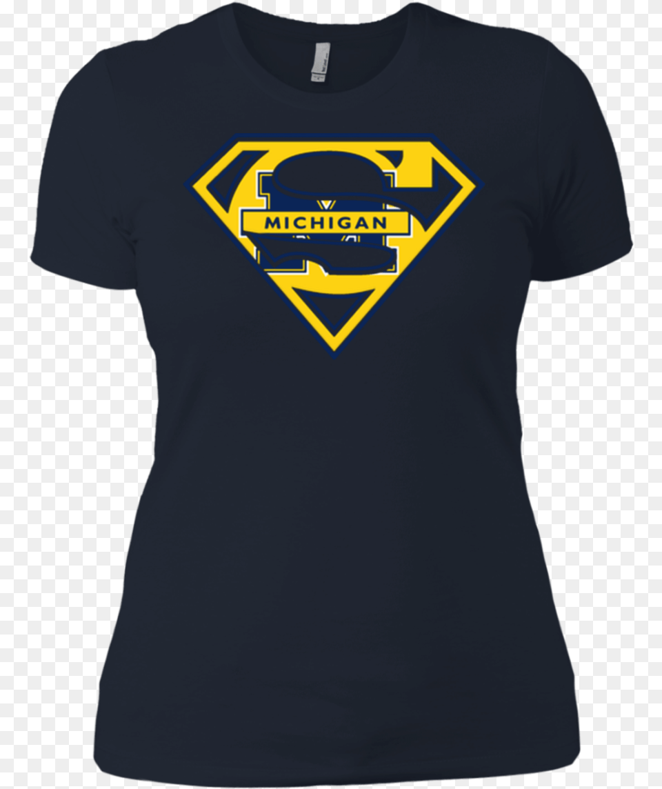 Transparent Michigan Wolverines Logo Superman Red On Black Shield, Clothing, Shirt, T-shirt, Adult Free Png Download