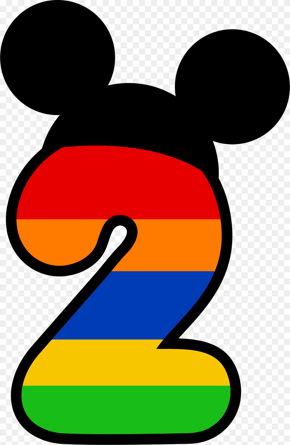 Transparent Mickey Mouse Birthday Clipart Numero 2 Mickey Mouse, Text, Number, Symbol Free Png