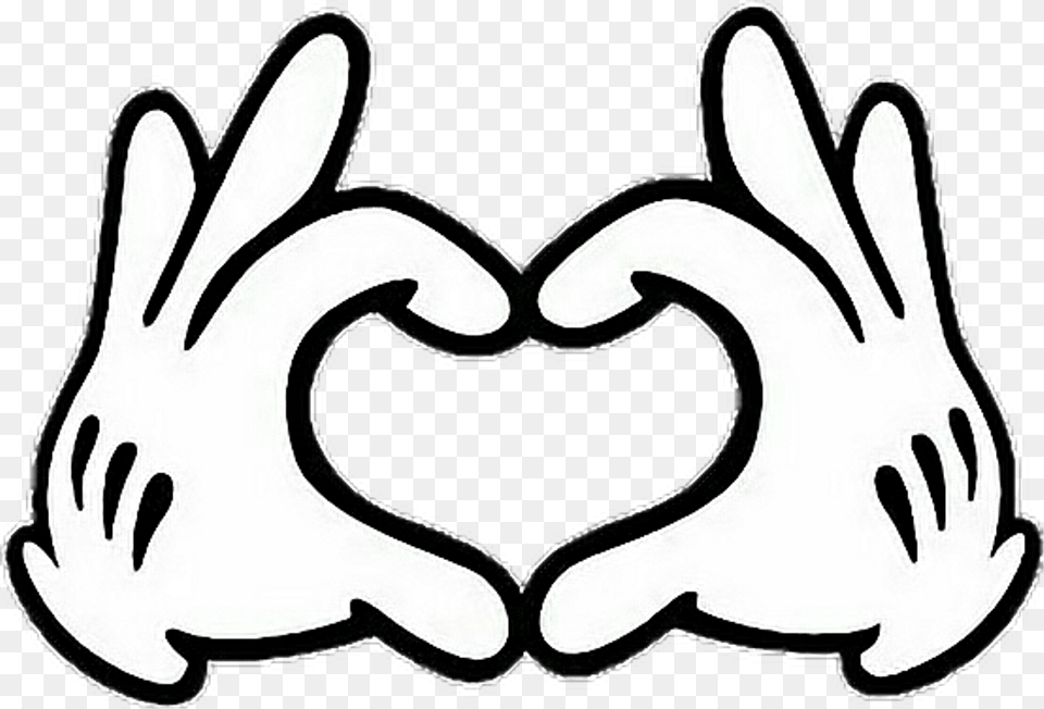 Mickey Mouse Hands Mickey Mouse Heart Hands, Stencil, Logo, Symbol Free Transparent Png