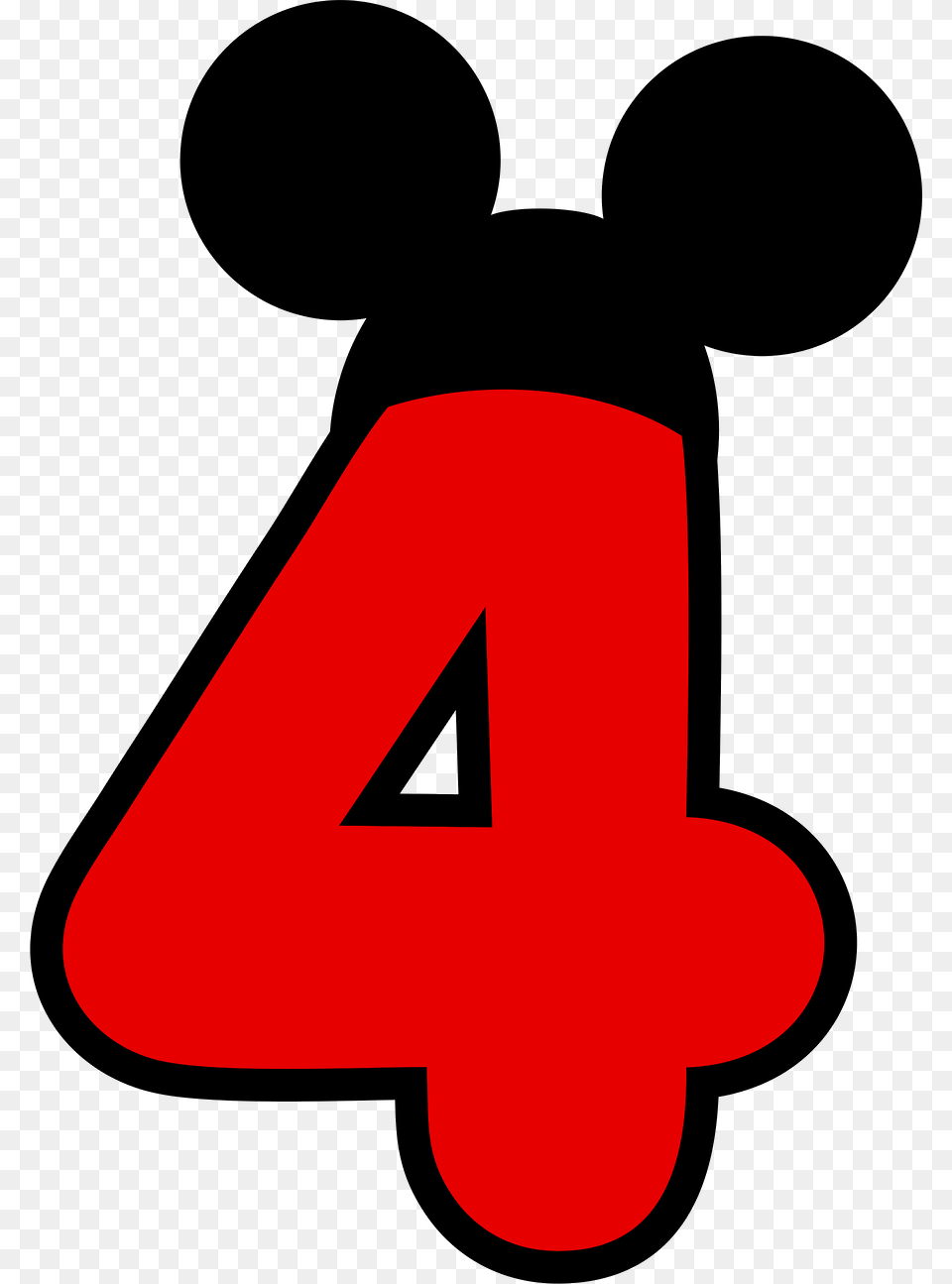 Transparent Mickey Mouse Shorts Clipart Mickey Mouse 4 Birthday, Symbol, Text, Number Free Png Download