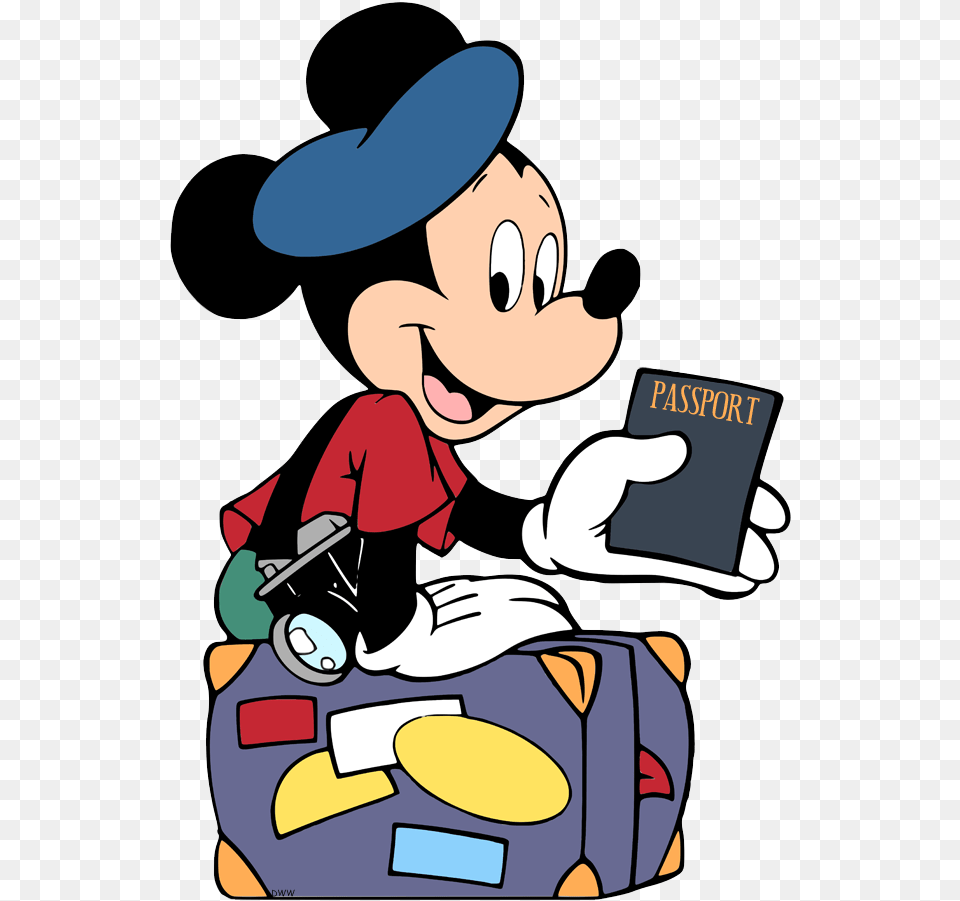 Mickey Outline Mickey Mouse Passport Size, Book, Publication, Cartoon, Comics Free Transparent Png