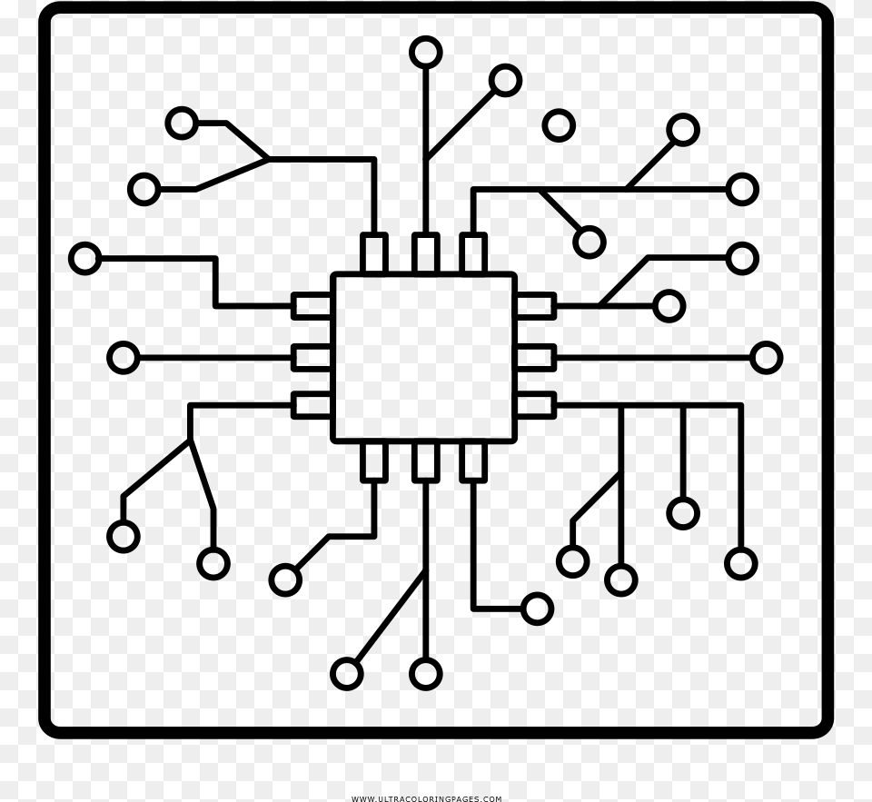 Transparent Microchip Agriculture Technology Vector Icons, Gray Png Image