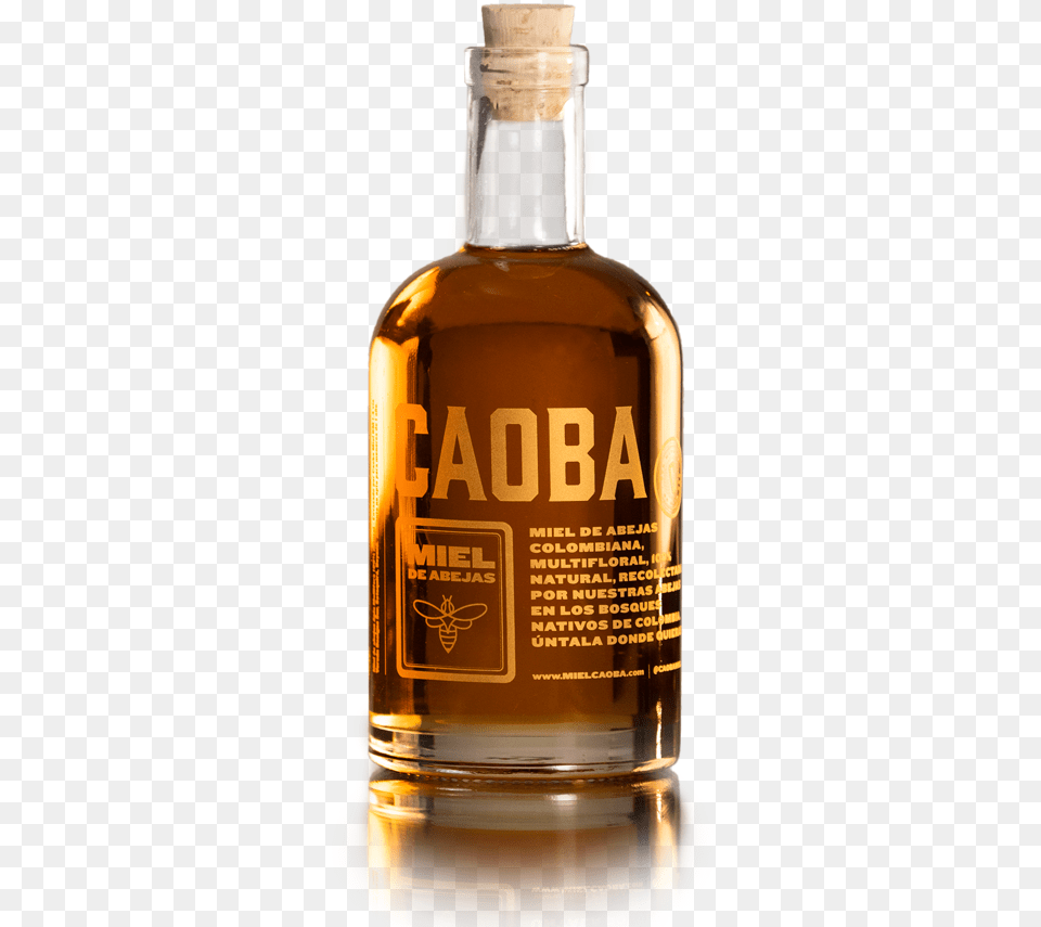 Transparent Miel De Abeja Glass Bottle, Alcohol, Beverage, Liquor, Whisky Png