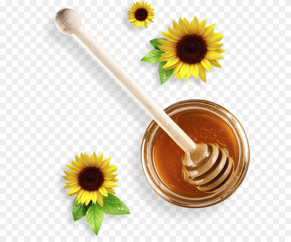 Transparent Miel De Abeja Sunflower, Food, Honey, Smoke Pipe, Flower Free Png